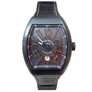 Franck Muller Vanguard Black Titanium 18K Rose Gold Watch