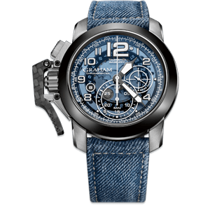 Graham Chronofighter Steel Target Blue Dial Watch