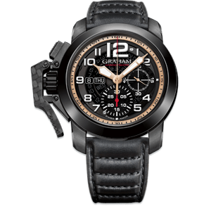 Graham Chronofighter Steel Black PVD Grey Dial Watch