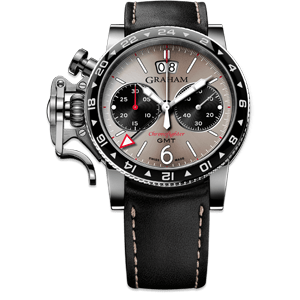 Graham Chronofighter Vintage GMT Light Grey Dial Watch