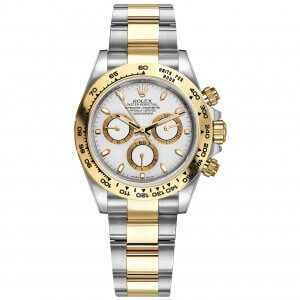 Rolex Cosmograph Daytona Yellow Gold Steel White Dial Watch