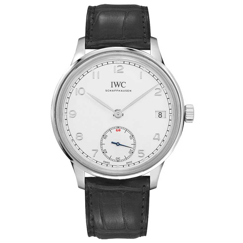 IWC Portugieser Hand Wound Eight Days 43mm Silver Dial Watch