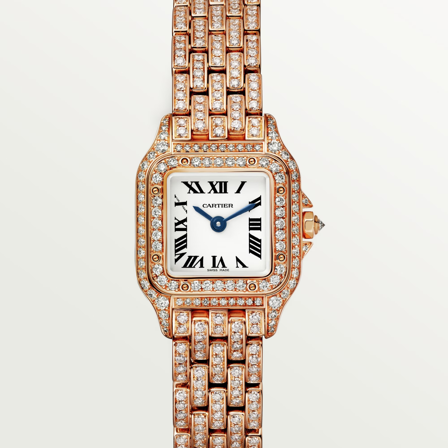 Cartier Panthère de Cartier Mini Silver 18K Rose Gold Watch HPI01326 ...