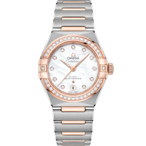 Omega  Constellation White Silver, pink