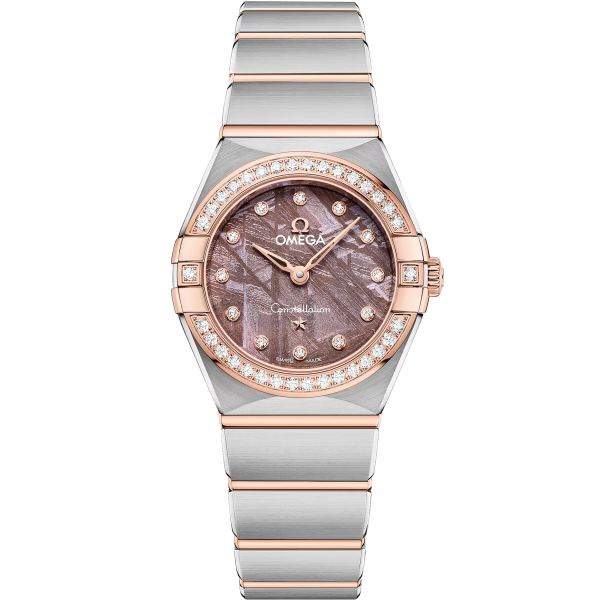 Omega  Constellation  Silver, pink