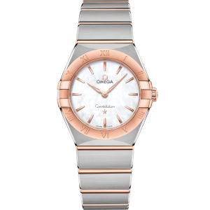 Omega Constellation White Silver, pink