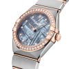 Omega  Constellation Blue Silver, pink