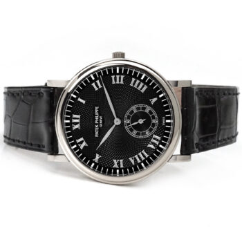 Patek Philippe Calatrava Art Deco White Gold Black Dial