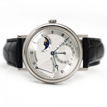 Breguet Classique Power Reserve Moon Phase White Gold Silver Dial