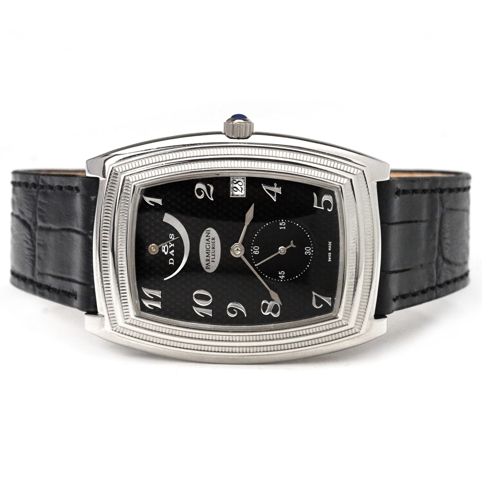 Parmigiani Fleurier Ionica 8-Day Black Dial Platinum — Black Tag Watches