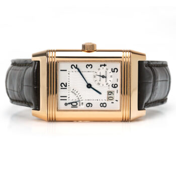 Jaeger-LeCoultre Reverso Grande Date 8 Days Rose Gold Silver Dial