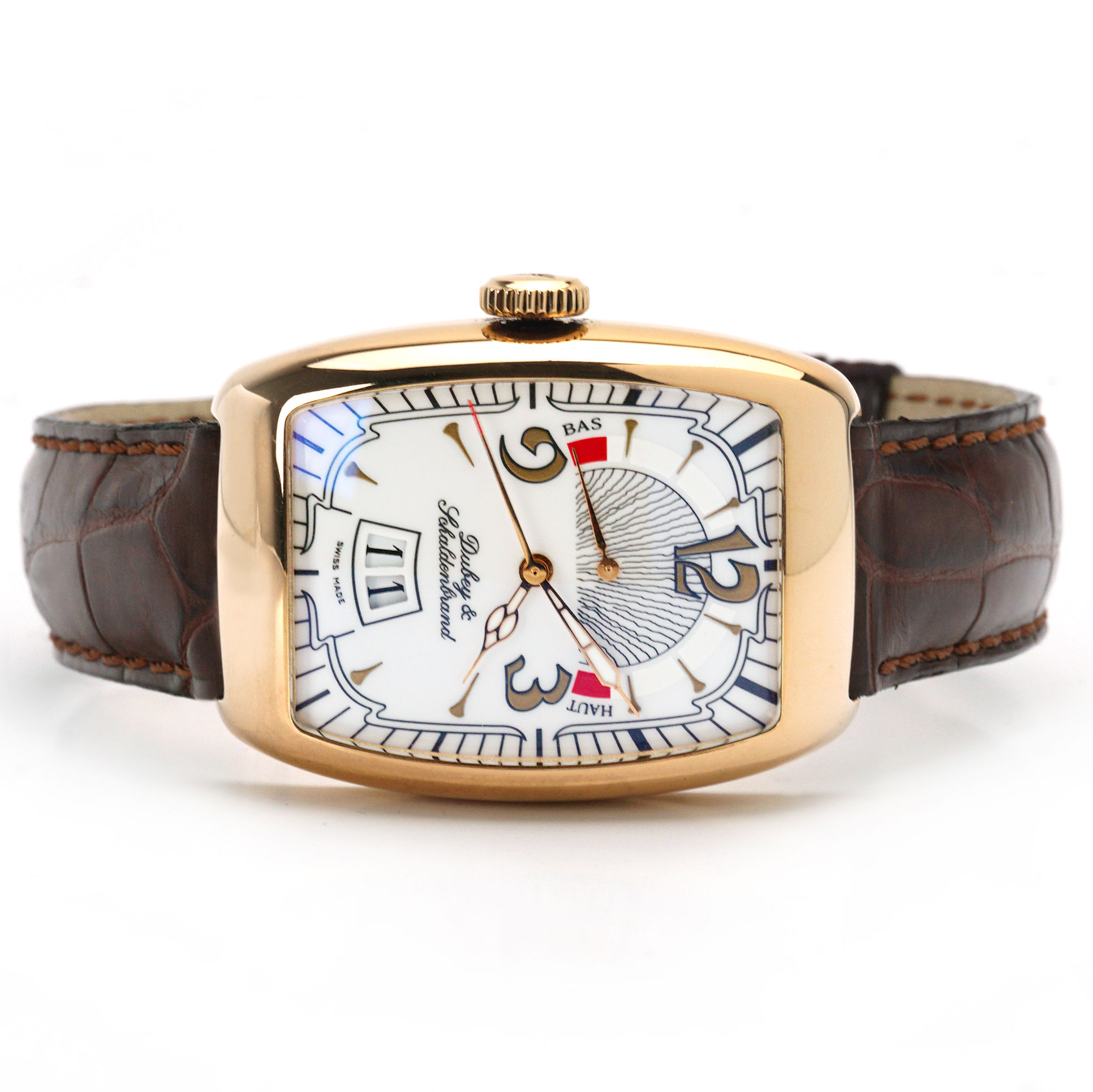 Dubey & Schaldenbrand Vintage Caprice Yellow Gold Enamel Dial
