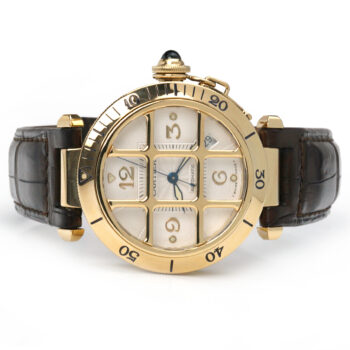 Cartier Pasha de Cartier Grille Yellow Gold Silver Dial