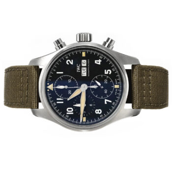 IWC Pilot's Watch Spitfire Chronograph Day Date Black Dial