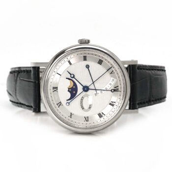 Breguet Classique Moon Phase Power Reserve White Gold Silver Dial