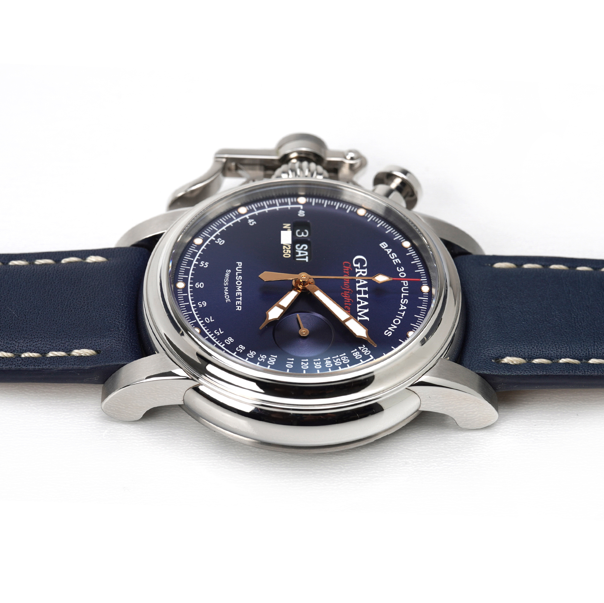 Graham Chronofighter Vintage Pulsometer Blue Dial Limited Edition