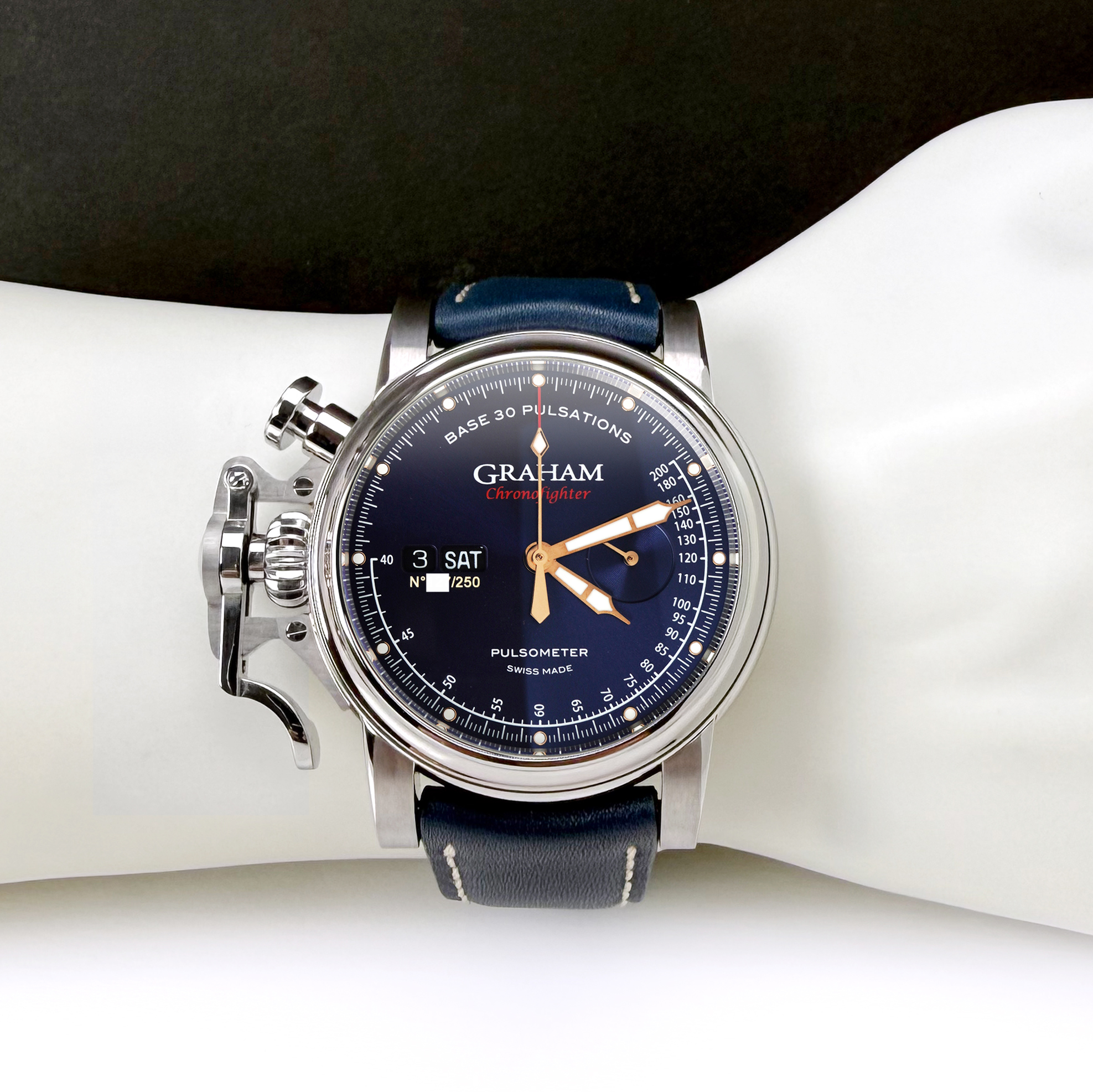 Graham Chronofighter Vintage Pulsometer Blue Dial Limited Edition