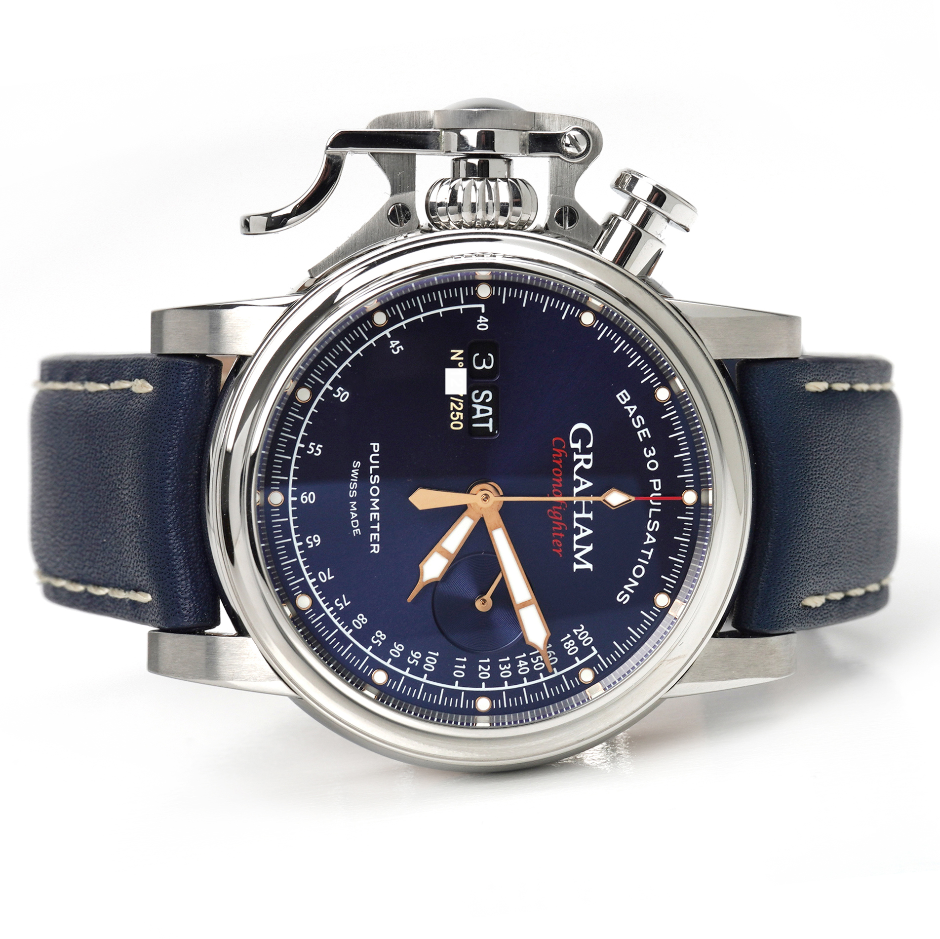 Graham Chronofighter Vintage Pulsometer Blue Dial Limited Edition