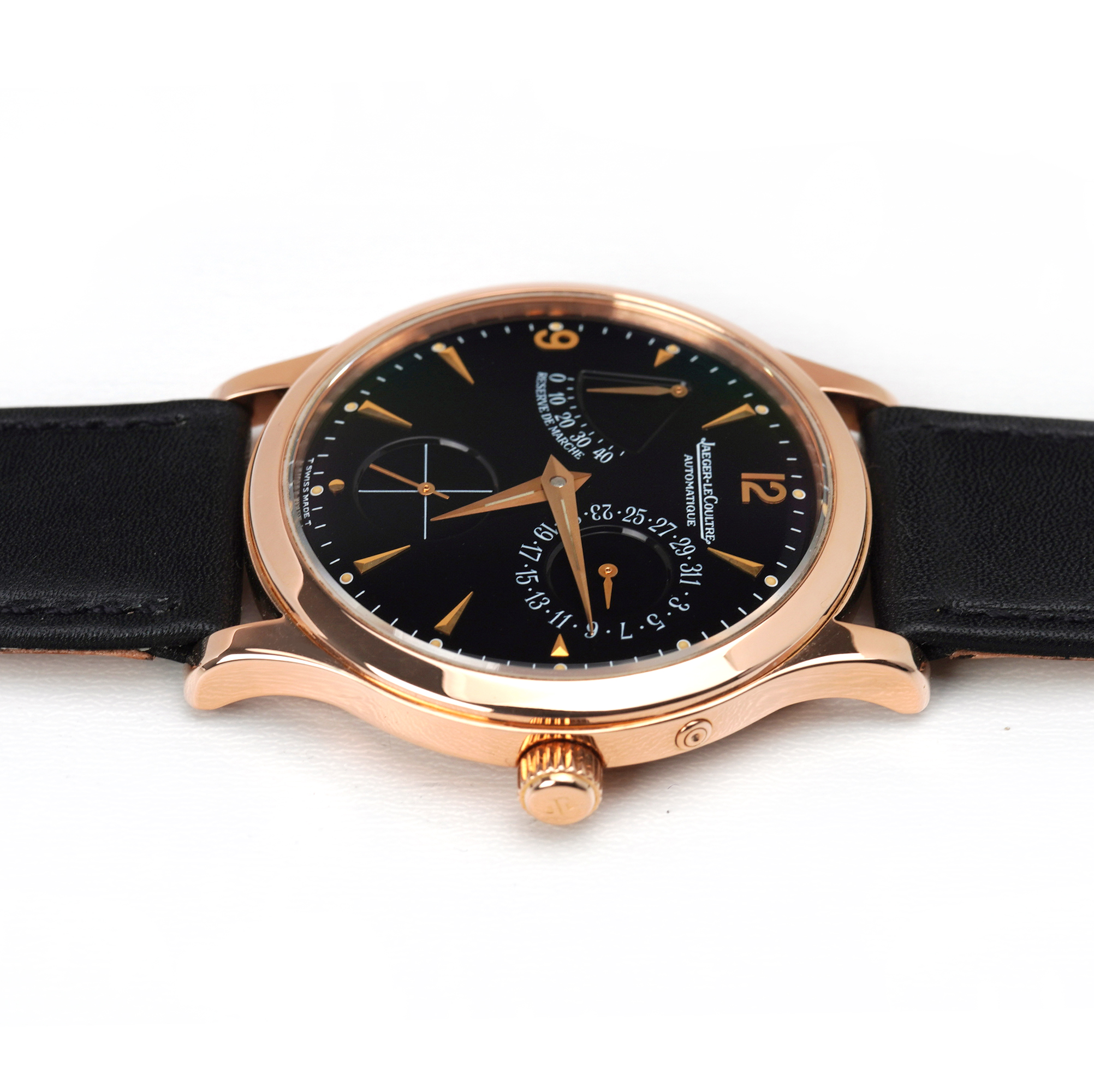 Jaeger-LeCoultre Master Control Reserve de Marche Black Dial Rose Gold