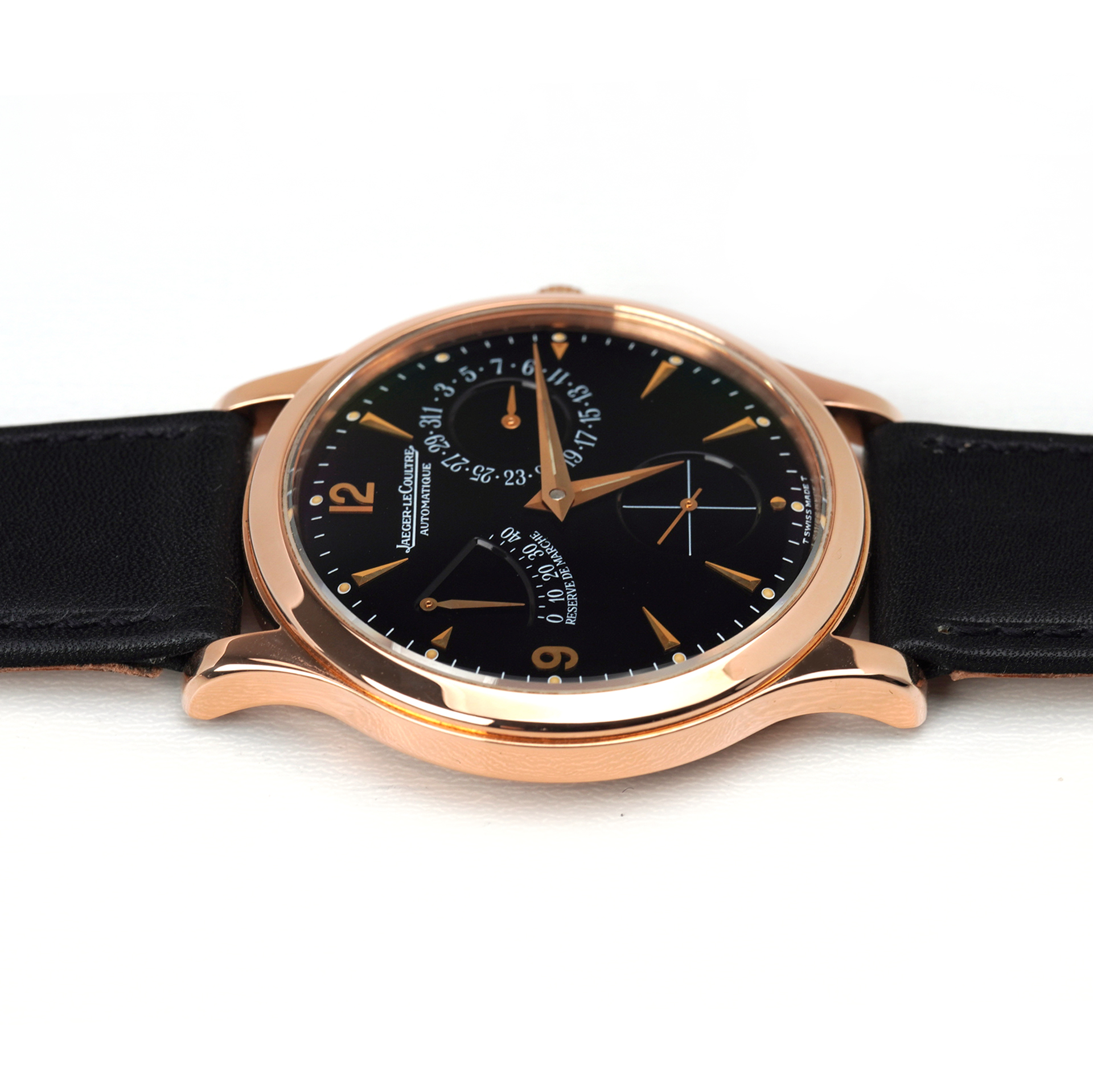 Jaeger-LeCoultre Master Control Reserve de Marche Black Dial Rose Gold