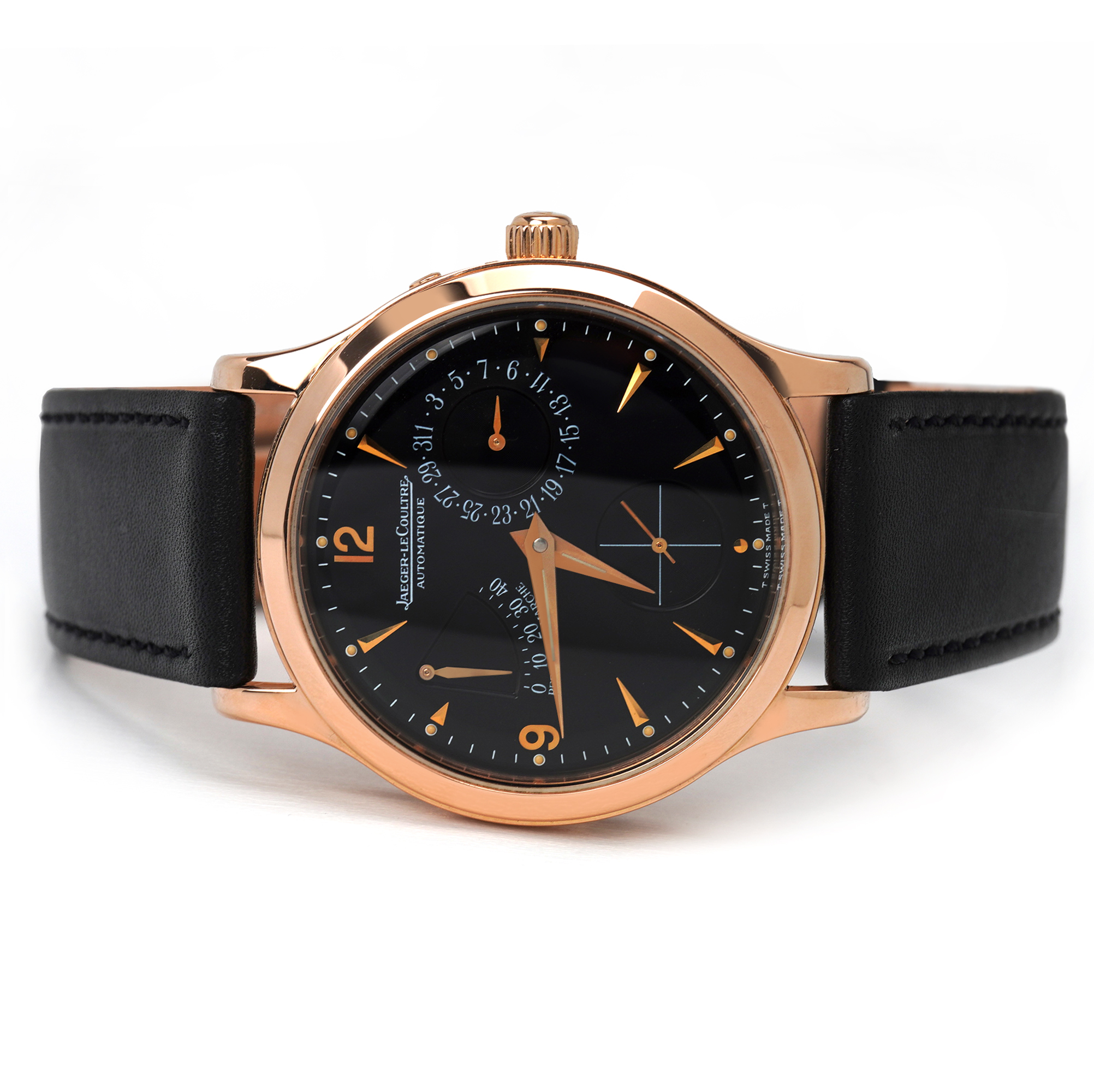 Jaeger-LeCoultre Master Control Reserve de Marche Black Dial Rose Gold