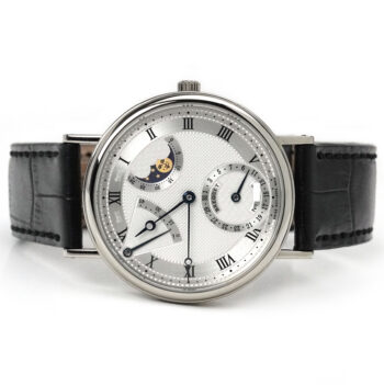 Breguet Classique Power Reserve Moon Phase White Gold Silver Dial
