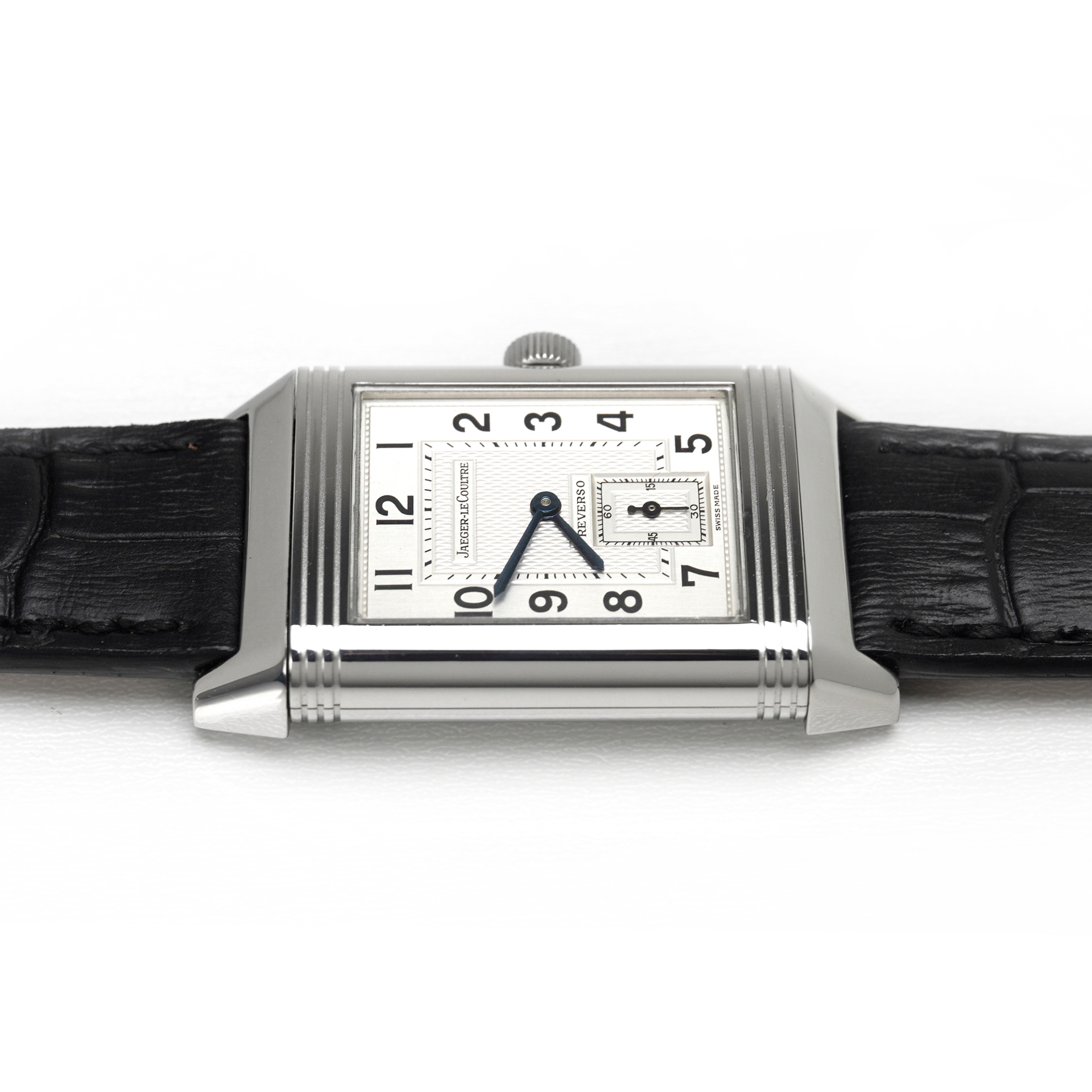 Jaeger-LeCoultre Reverso Duoface Night & Day Steel Silver Black Dial