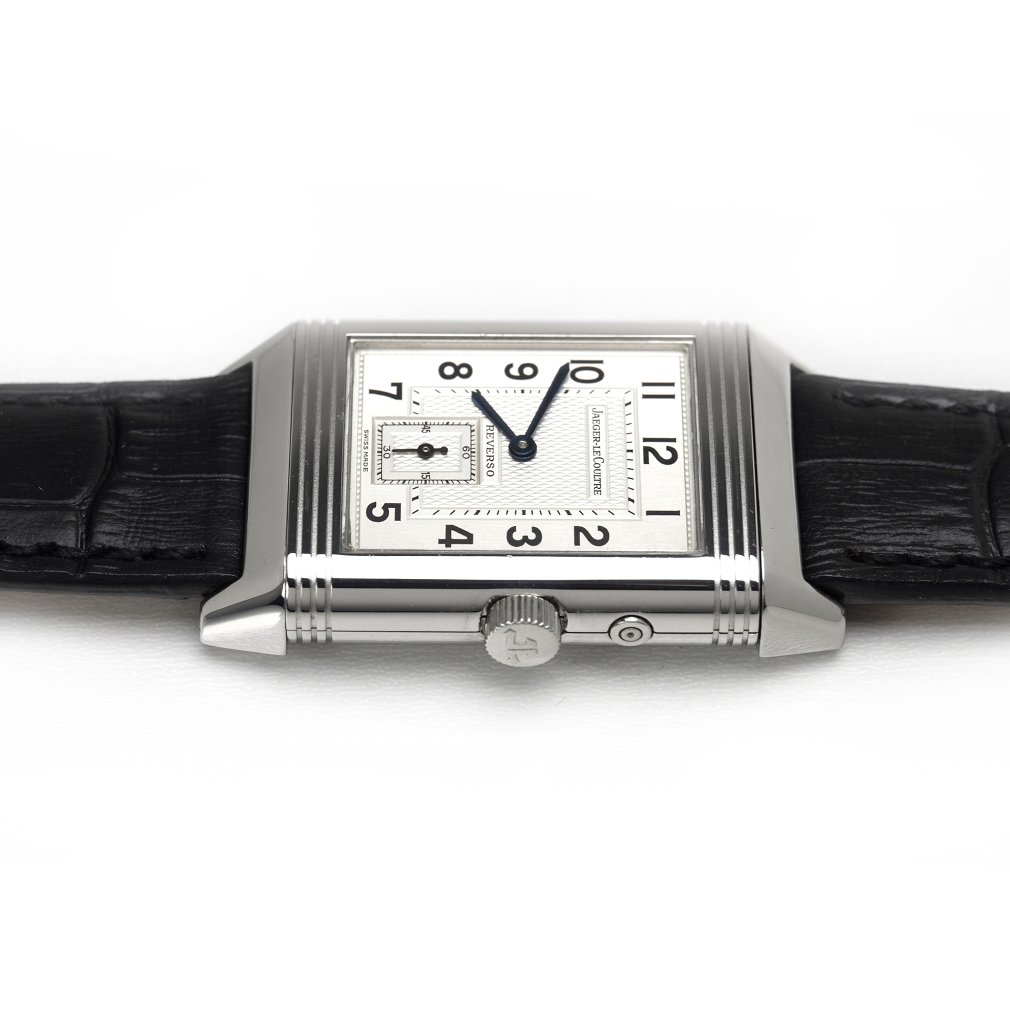 Jaeger-LeCoultre Reverso Duoface Night & Day Steel Silver Black Dial