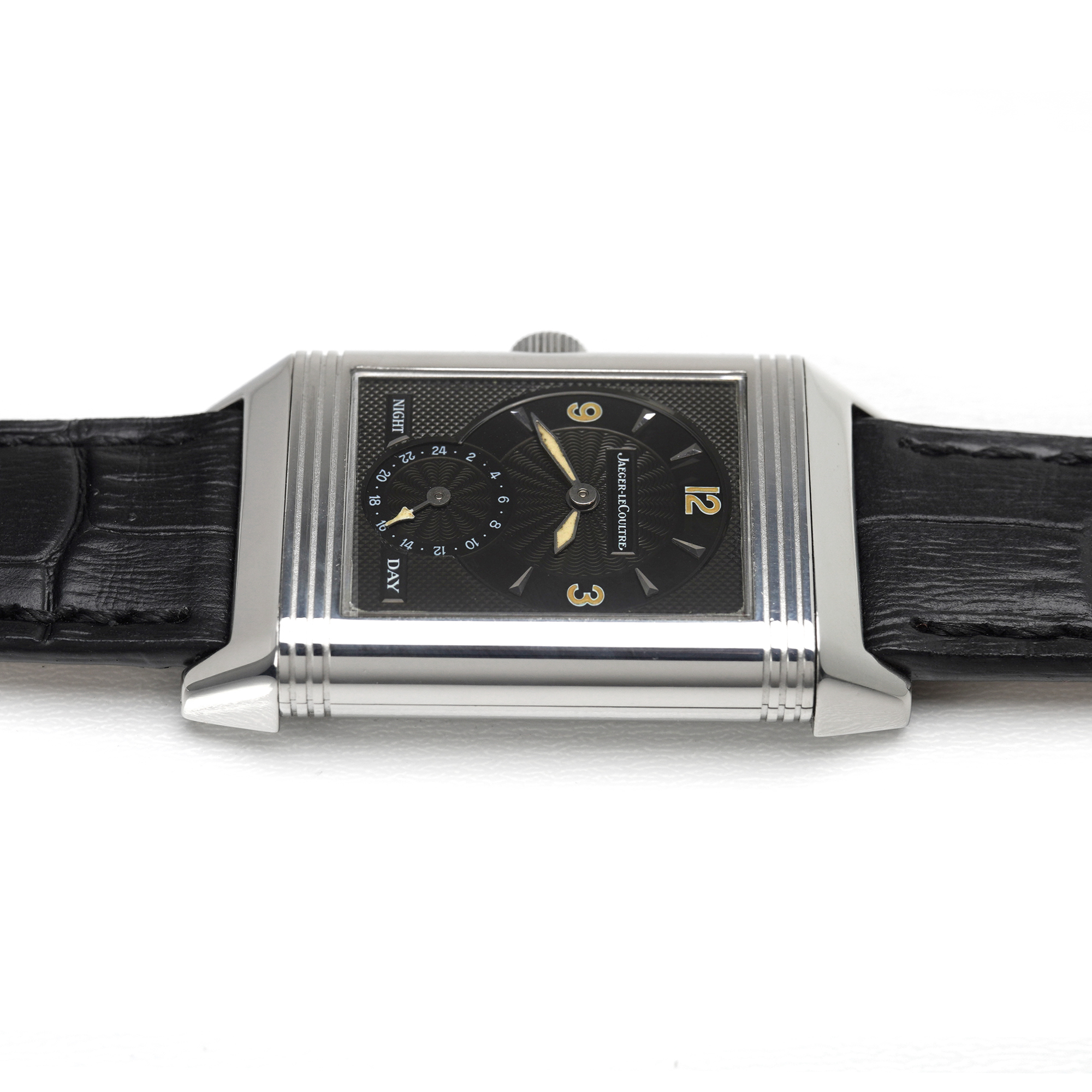Jaeger-LeCoultre Reverso Duoface Night & Day Steel Silver Black Dial