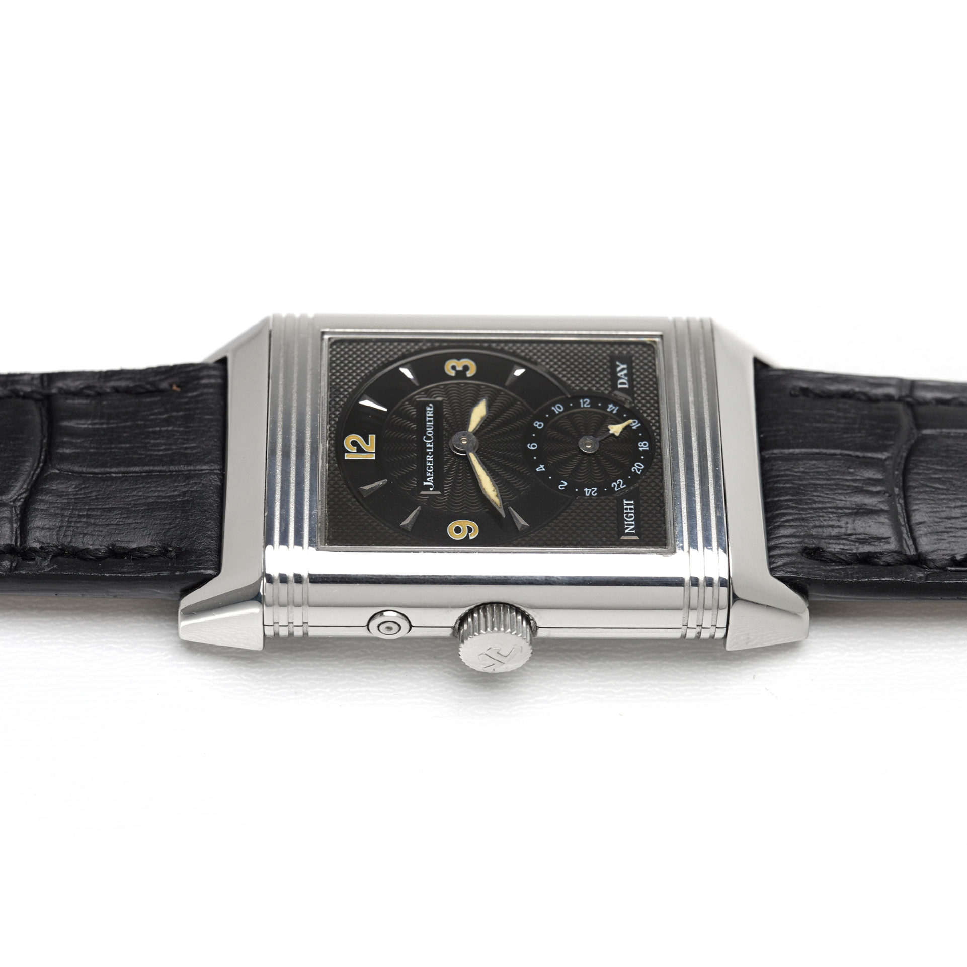 Jaeger-LeCoultre Reverso Duoface Night & Day Steel Silver Black Dial
