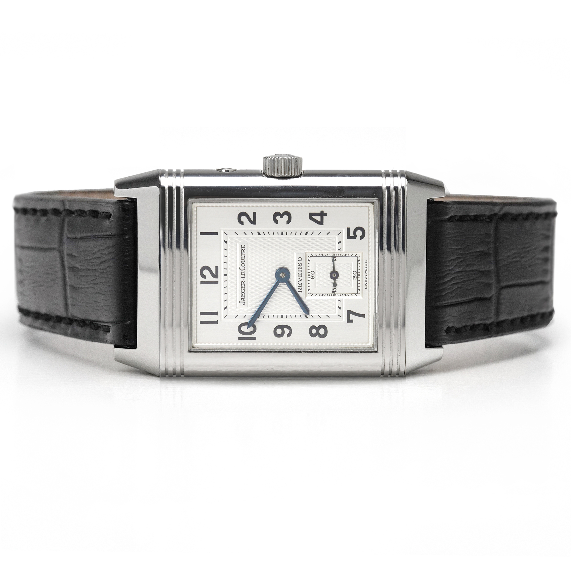 Jaeger-LeCoultre Reverso Duoface Night & Day Steel Silver Black Dial