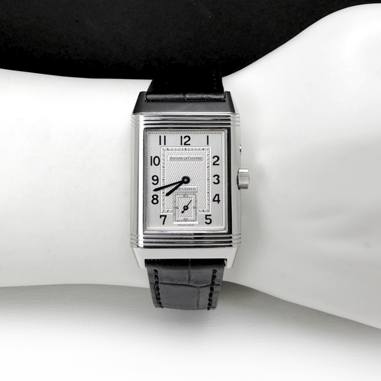 Jaeger-LeCoultre Reverso Duoface Night & Day Steel Silver Black Dial